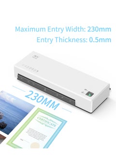 OSMILE OSMILE Desktop Laminator Machine Set A4 Size Hot and Cold Lamination 2 Roller System 9 inches Max WidthSL266  - Image 3