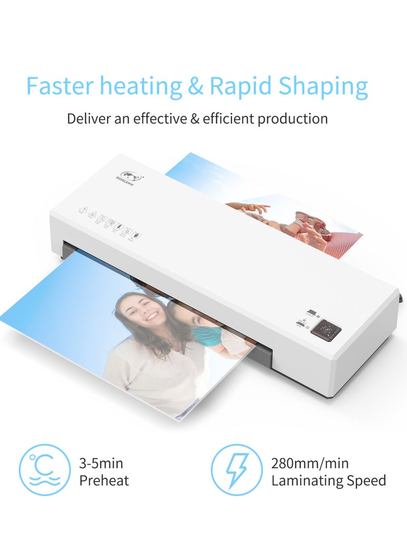 OSMILE - OSMILE Desktop Laminator Machine Set A4 Size Hot and Cold Lamination 2 Roller System 9 inches Max WidthSL266 - Image 1