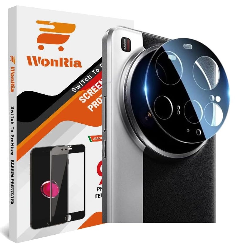 WonRia ® Pack 1- Back Camera Lens Protector for Xiaomi Mi 15 Ultra 5G Camera Lens Protector Guard [3D Premium] - Black - Image 1