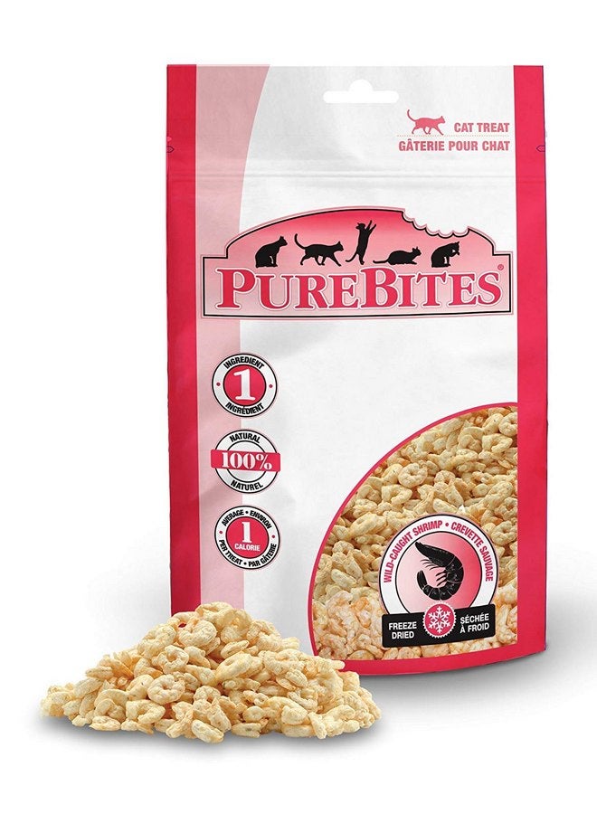 بيور بيتيس مكافآت القطط المجففة بالتجميد من PureBites مع الجمبري 0.53 أونصة - Image 1