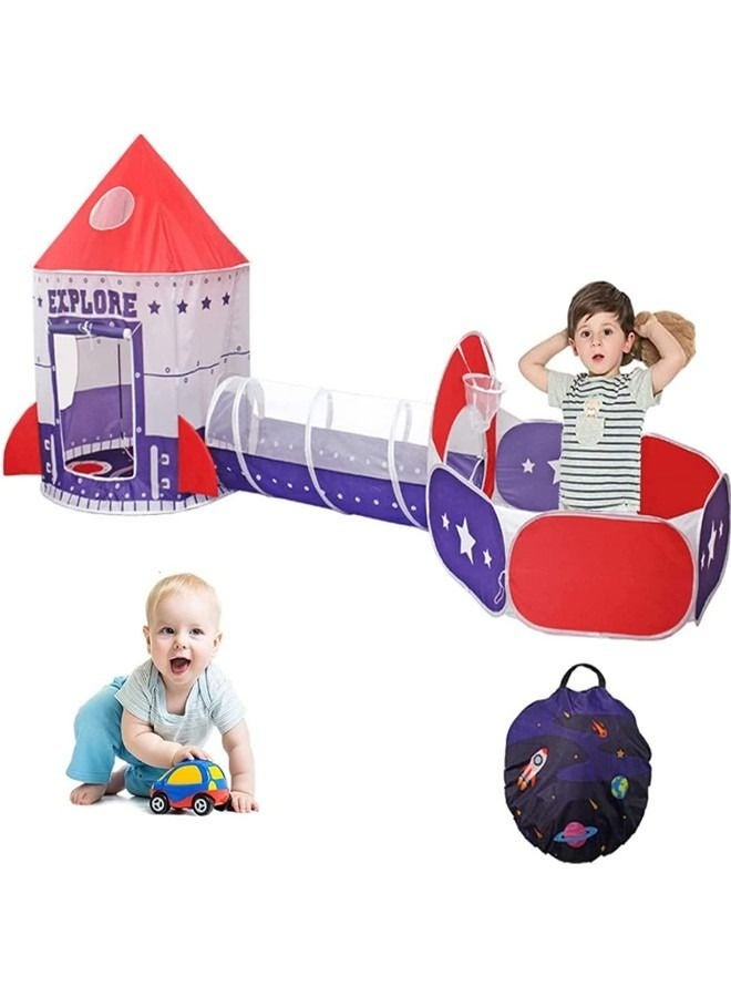 Tunnel & Ball Pit with Basketball Hoop Toys - Image 1