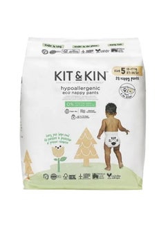 Kit & Kin Kit & Kin Eco Friendly Baby Diaper | Diaper Pants Size 5-20 Pcs | Hypoallergenic Flash Dry Disposable Diapers 