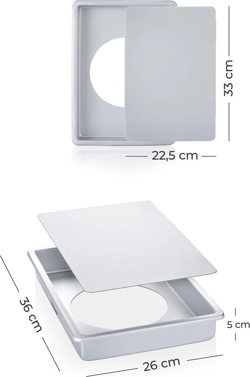 أكار Mate Rectangular Cake Mold - 36 cm