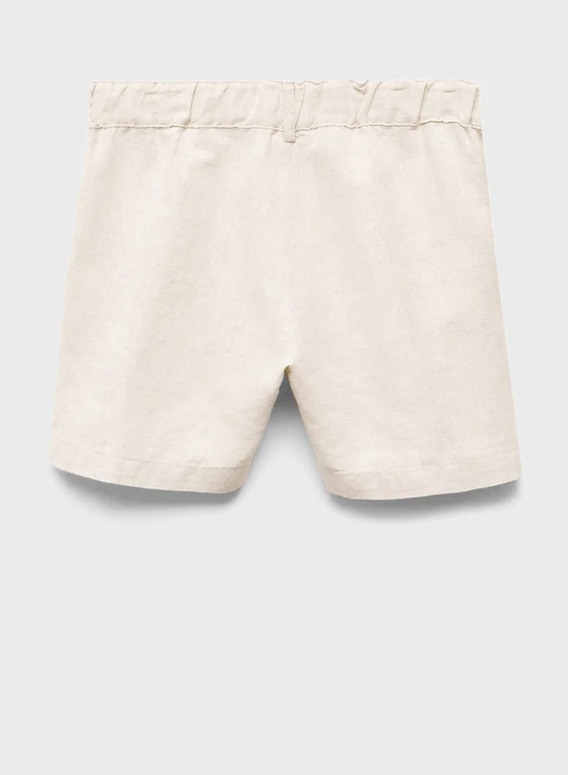 MANGO Kids Linen-Blend Bermuda Shorts