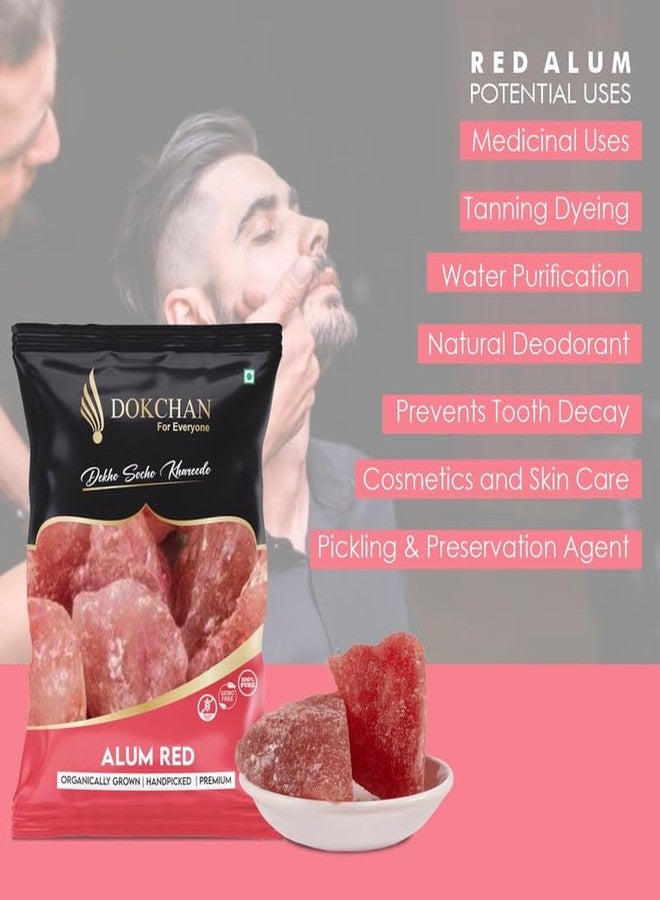 DOKCHAN Phitkari Red Stone | Fitkari Red Crystals | Potassium Alum | Fitkari for Skin Tightening and Glowing Skin Vastu, Shaving, Teeth, Water, Purification (100 g) - Image 5
