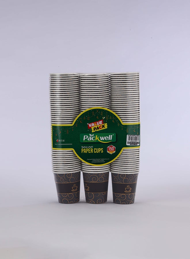 packwell Combo Paper Cup 6.5 Oz 50 Pcs X 3 packet 150 pcs - Image 1