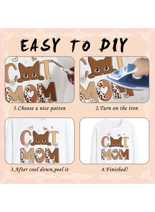 Dazoratix Mother's Day Transfer Stickers - 20 Sheets Mama Iron on Transfers Ready to Press Heat Patches Vinyl DTF Decals for T Shirts Clothes DIY Crafts Women Clothing Bag Appliques Pillow Decorations - Image 3