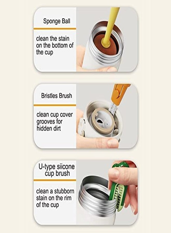 Whixant 3 in 1 Multifunctional Kitchen Cup Cleaning Brush, Soft Sponge Cleaning Brush Multipurpose Bottle Cleaner Cup Cover Lid Groove Cleaner Home Kitchen Washing Tool - 1 Pc - Image 2