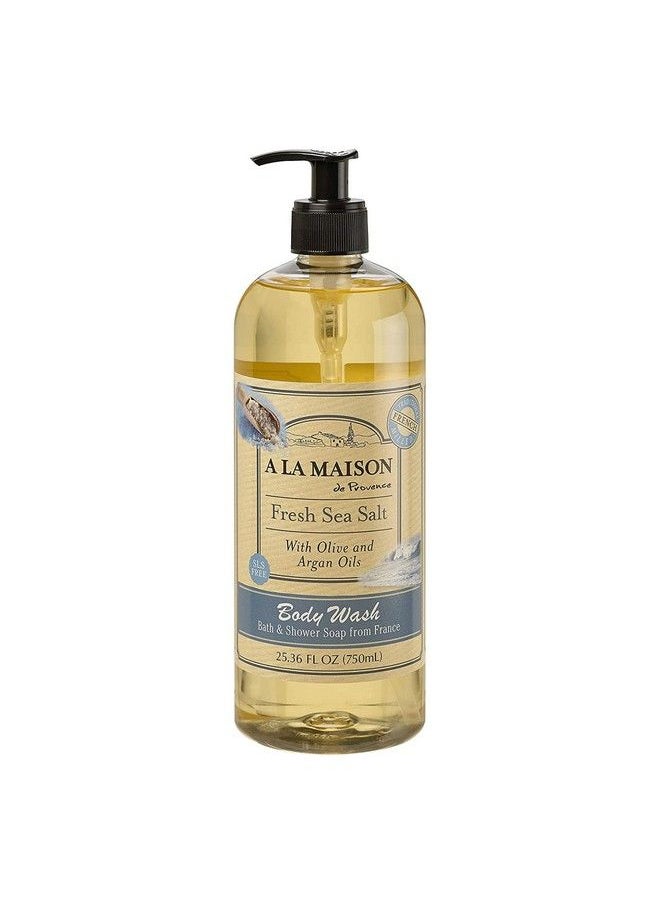 A La Maison - Fresh Sea Salt Hydrating Body Wash Triple French Milled Natural Shower Gel Body Wash For Women And Men (25.36 Oz Bottle) - Image 1