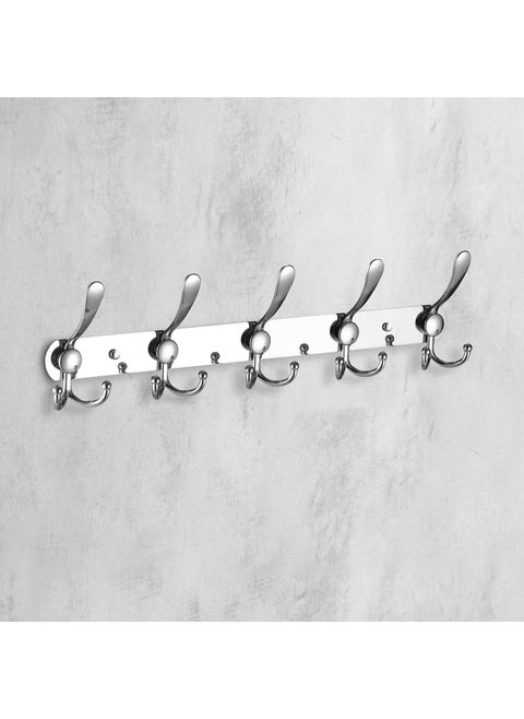 Stainless Steel Triple Hooks for Home Organization Bright 6 hooks (duck tongue) 49.5CM