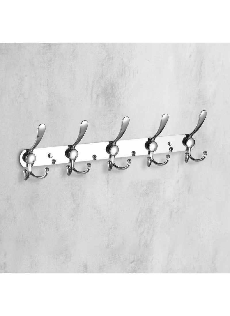 Stainless Steel Triple Hooks for Home Organization Bright 6 hooks (duck tongue) 49.5CM