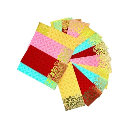 KRIWIN Pack of 80 Shagun Rectangle Shape Sagan Gift Envelopes for Weddings, Birthdays, Baby Shower, Anniversary (Pink, Mustard, Red & Beige) - Image 1