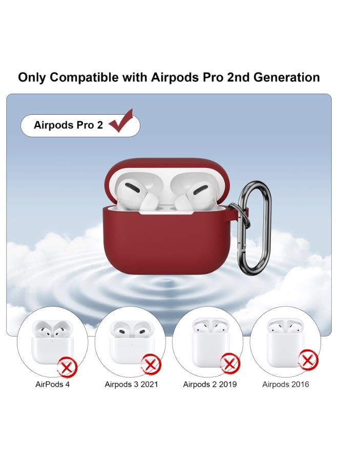 أنيوغرو حافظة سيليكون Anyong Airpods Pro 2، غطاء واقي ناعم مع قلم تنظيف، مقاوم للخدش والانزلاق، مصباح LED أمامي مرئي لأجهزة Apple Airpods Pro 2 Generation (2022) - Image 2