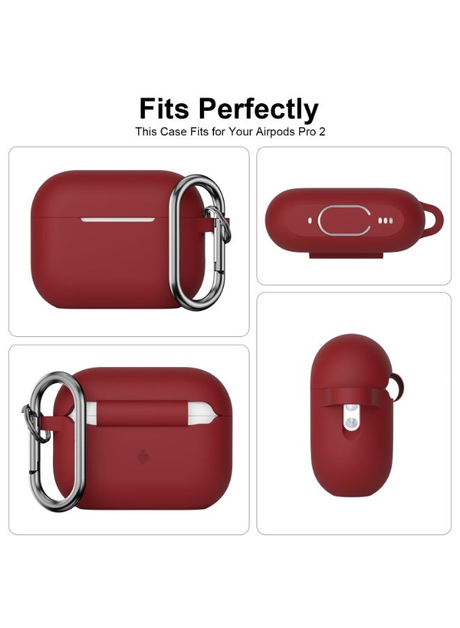 أنيوغرو حافظة سيليكون Anyong Airpods Pro 2، غطاء واقي ناعم مع قلم تنظيف، مقاوم للخدش والانزلاق، مصباح LED أمامي مرئي لأجهزة Apple Airpods Pro 2 Generation (2022) - Image 4