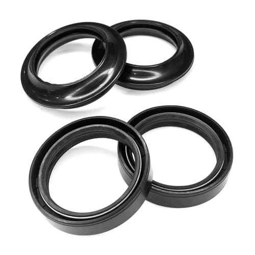 HHZL Fork Seals Dust Seal Kit for Honda, Motorcycle Front Fork Oil Seals Dust Seal Wiper Replace Kit for Honda Shadow VLX 600 VT600 1988-2008 Nighthawk 700S CB700SC 1984-1986, Engine Accessories(4PCS) - Image 1