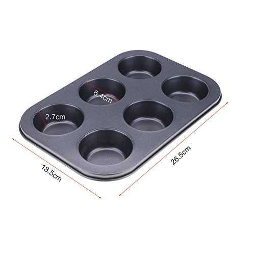 IVAR Muffin Cup Cake Tray for 6 Muffins Bakeware Baking in Microwave Oven 6 Cavity Grid Mould Non Stick Bakeware Cake Easy to Clean - Image 2