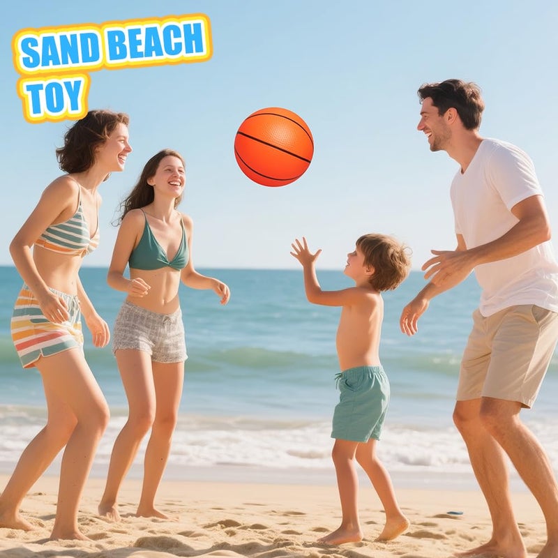 Dilabnba 8Inch Mini Basketball for Kids Adults,Size 3 Rubber Replacement Soft Bouncy Ball for Basketball Hoop, Toddler Baby Beach Pool Ball for Sport Party Game(Orange 4PCS) - Image 3