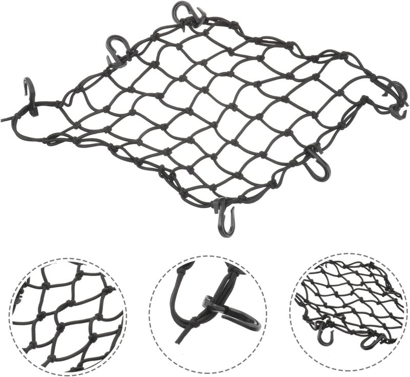 ULTECHNOVO Thread Cargo Net for Car and Motorcycle Adjustable Mesh Luggage Organizer for Trunk and Backseat Storage Fits Vehicles Easy Installation Included Hooks - Image 4