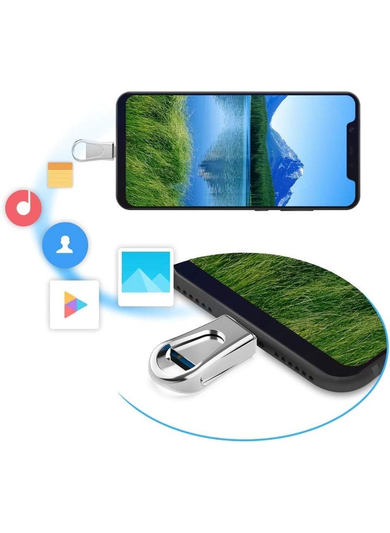 INSIJAM Flash Drive 64GB USB C Flash Dual Drive Type-C Dual Interface USB 3.0 Memory Stick Flash Drive with Keyhole for Mobile Phones And Computers - Image 3