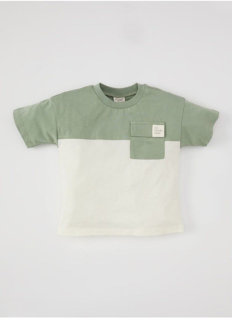 DeFacto - Color Block Short Sleeve T-Shirt - Image 1