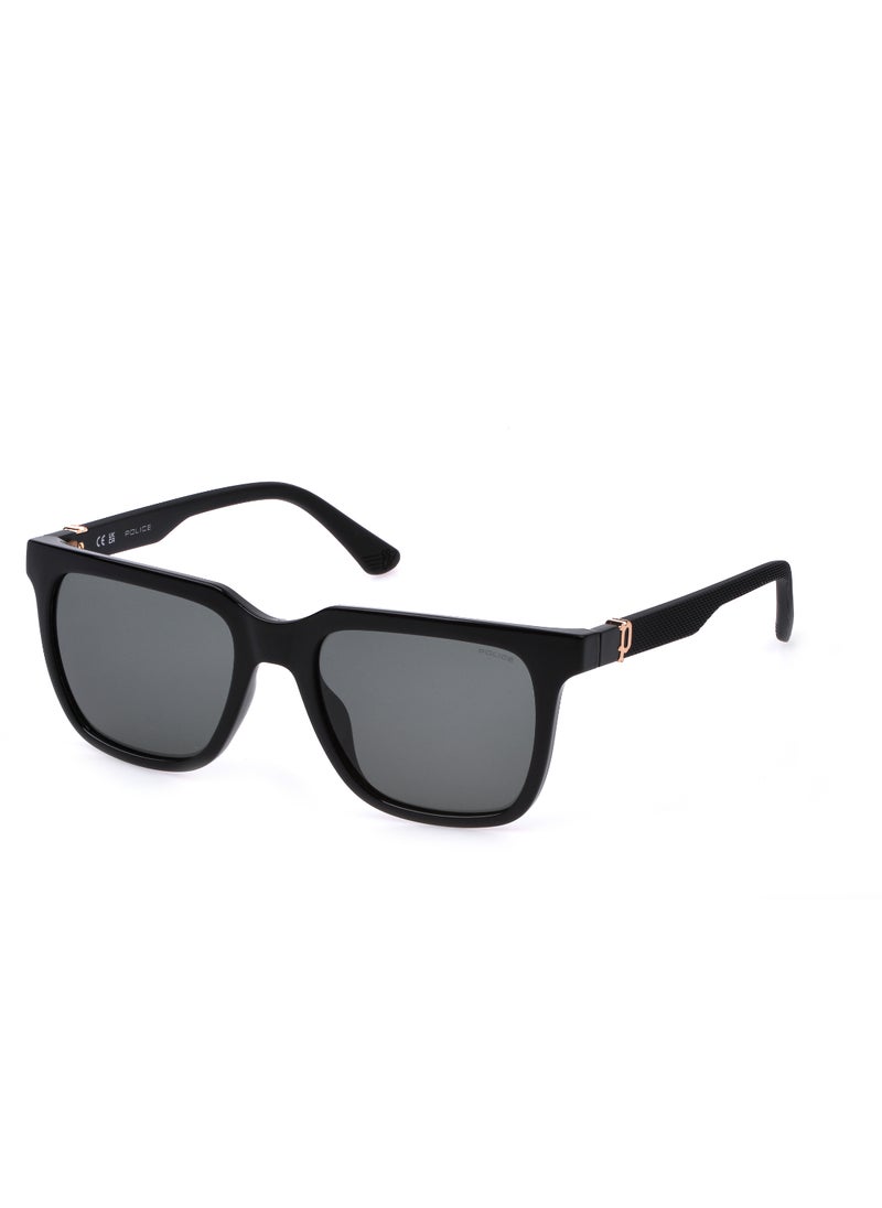 POLICE - Men's Square Shape   Sunglasses SPLN34M54Z42Y - Lens Size: 54 Mm - Total Shiny Black - Image 1