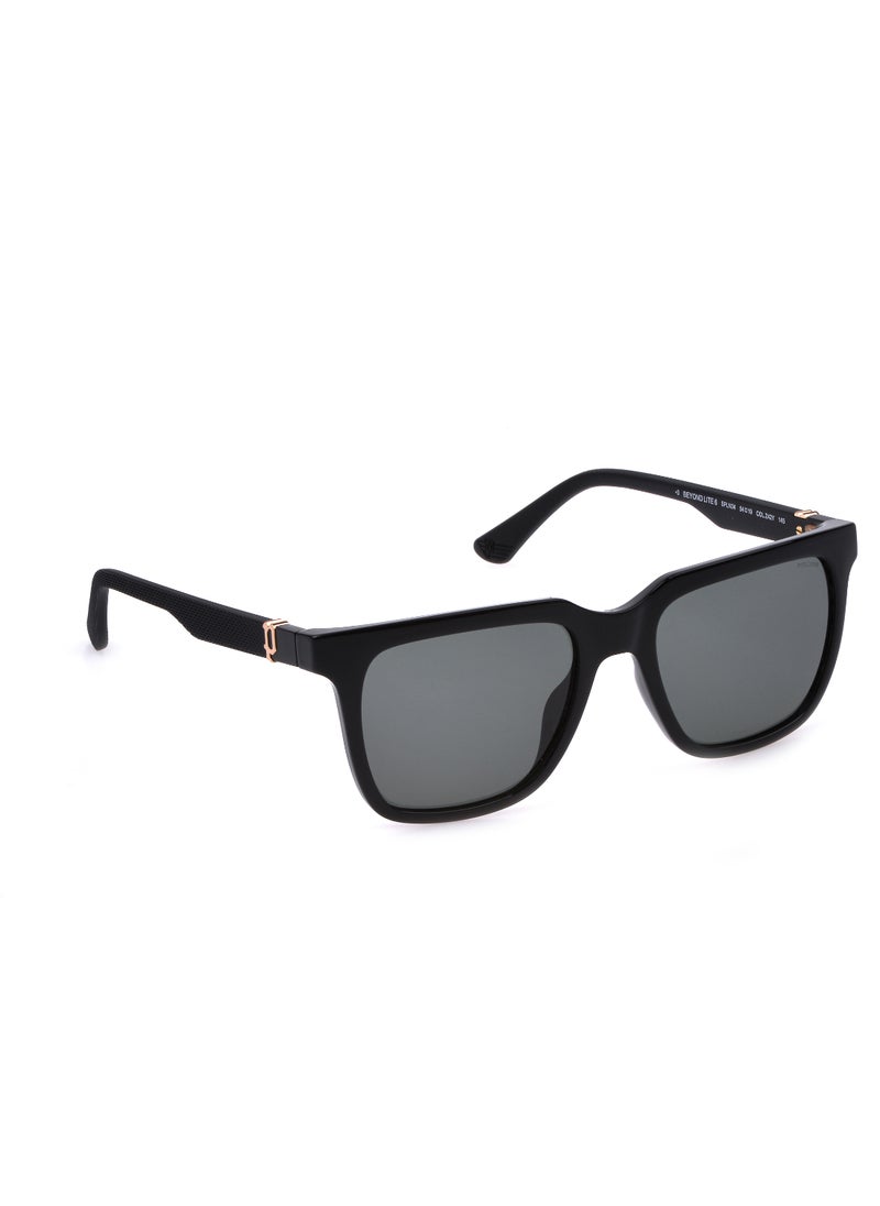 POLICE - Men's Square Shape   Sunglasses SPLN34M54Z42Y - Lens Size: 54 Mm - Total Shiny Black - Image 1