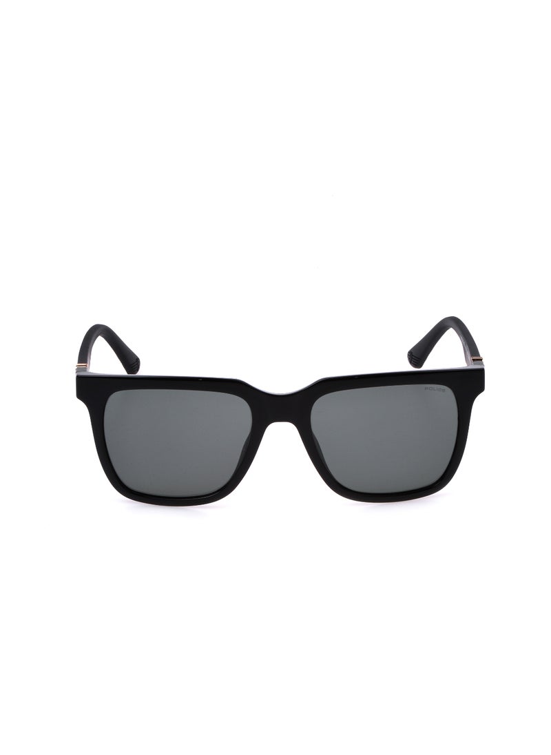 POLICE - Men's Square Shape   Sunglasses SPLN34M54Z42Y - Lens Size: 54 Mm - Total Shiny Black - Image 1
