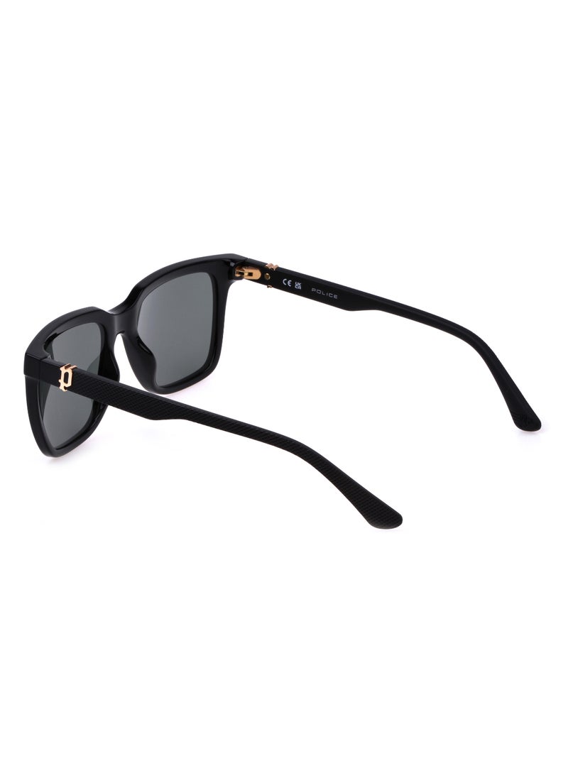 POLICE - Men's Square Shape   Sunglasses SPLN34M54Z42Y - Lens Size: 54 Mm - Total Shiny Black - Image 1