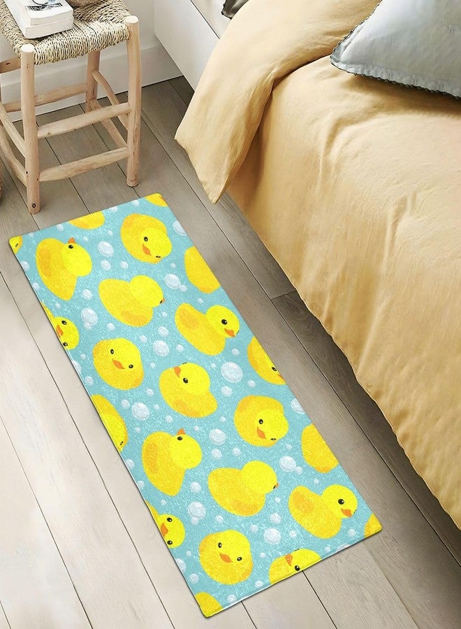 OTVEE Yellow Rubber Ducks Bathroom Rug Mat 39x20in, Extra Soft Comfortable Bath Rugs, Non-Slip Plush Shaggy Bath Carpet, Bath Mats for Bathroom Floor, Tub and Shower - Image 5