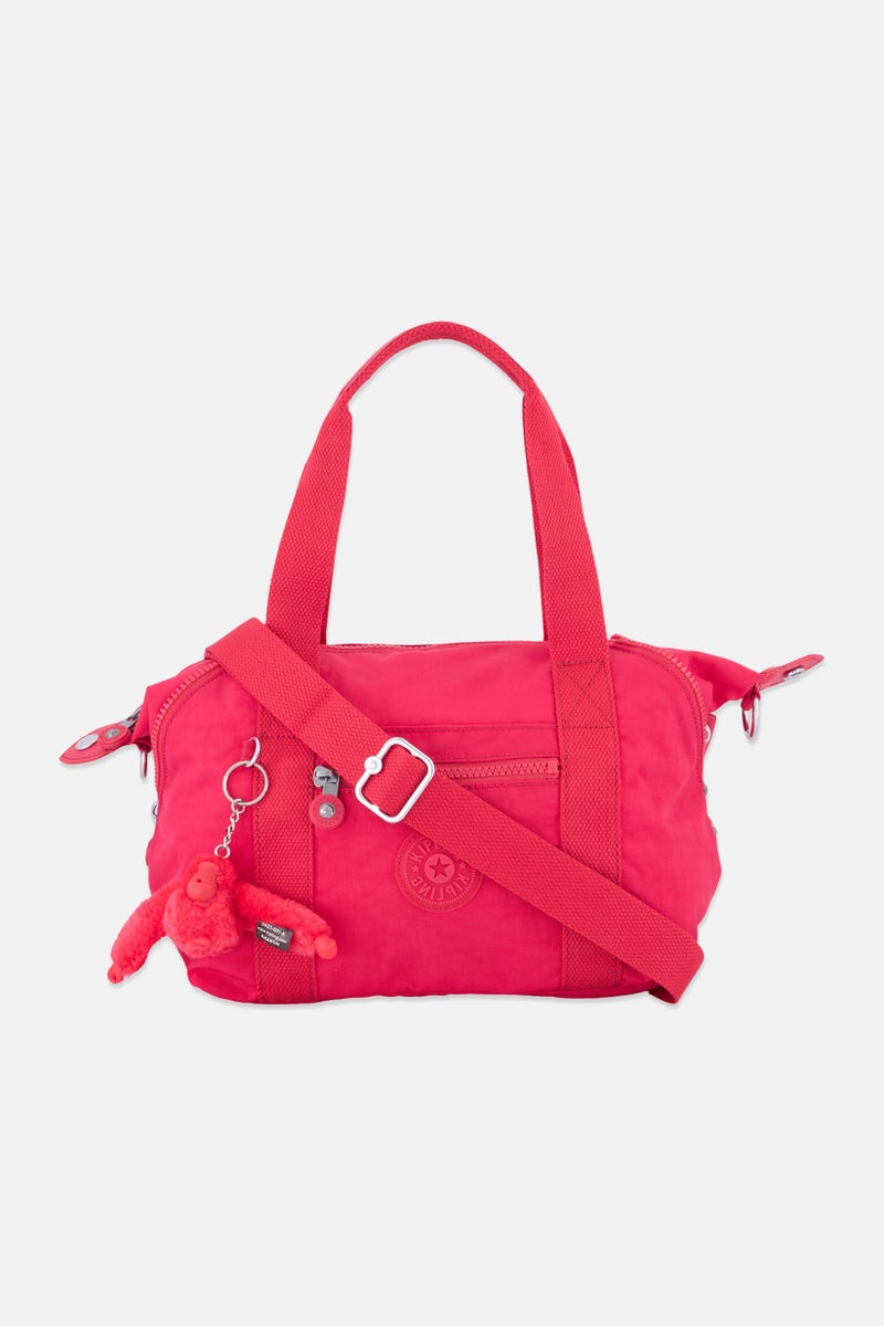 kipling Women Brand Logo Handbag With Keyring, Fuchsia Pink - Image 1
