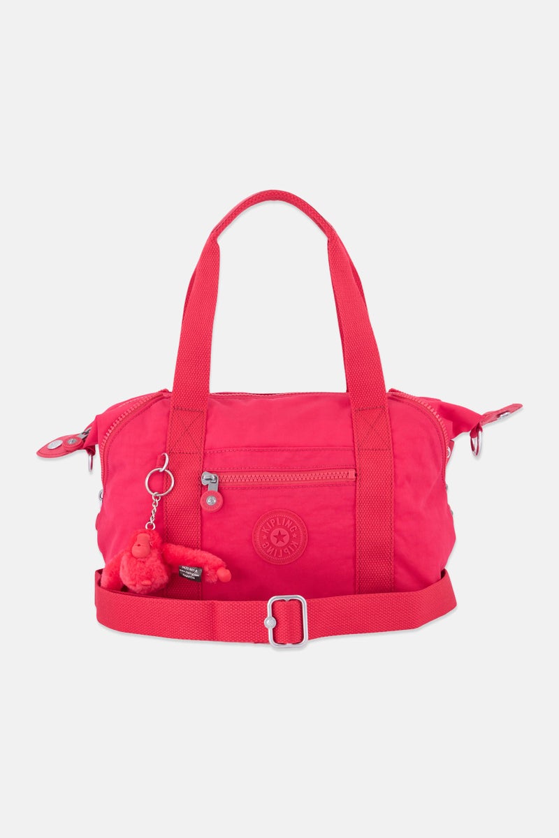 kipling Women Brand Logo Handbag With Keyring, Fuchsia Pink - Image 2