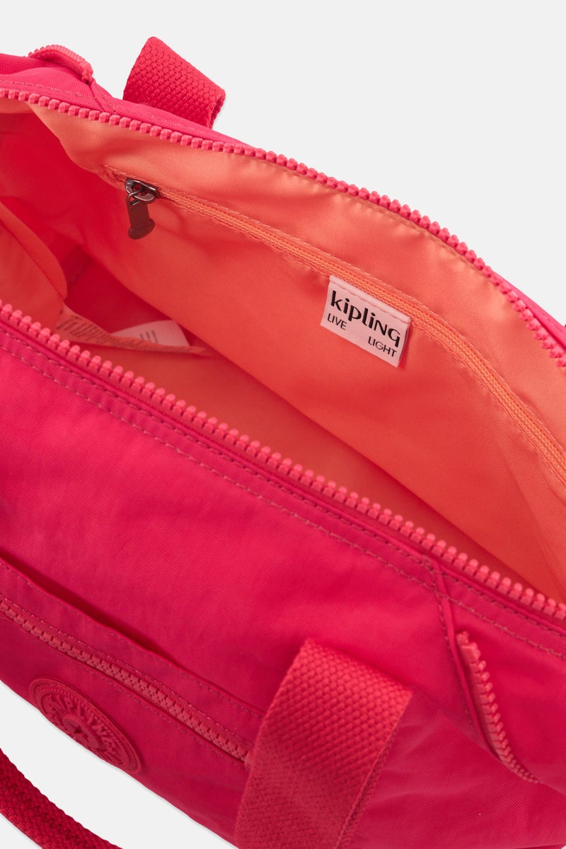 kipling Women Brand Logo Handbag With Keyring, Fuchsia Pink - Image 4