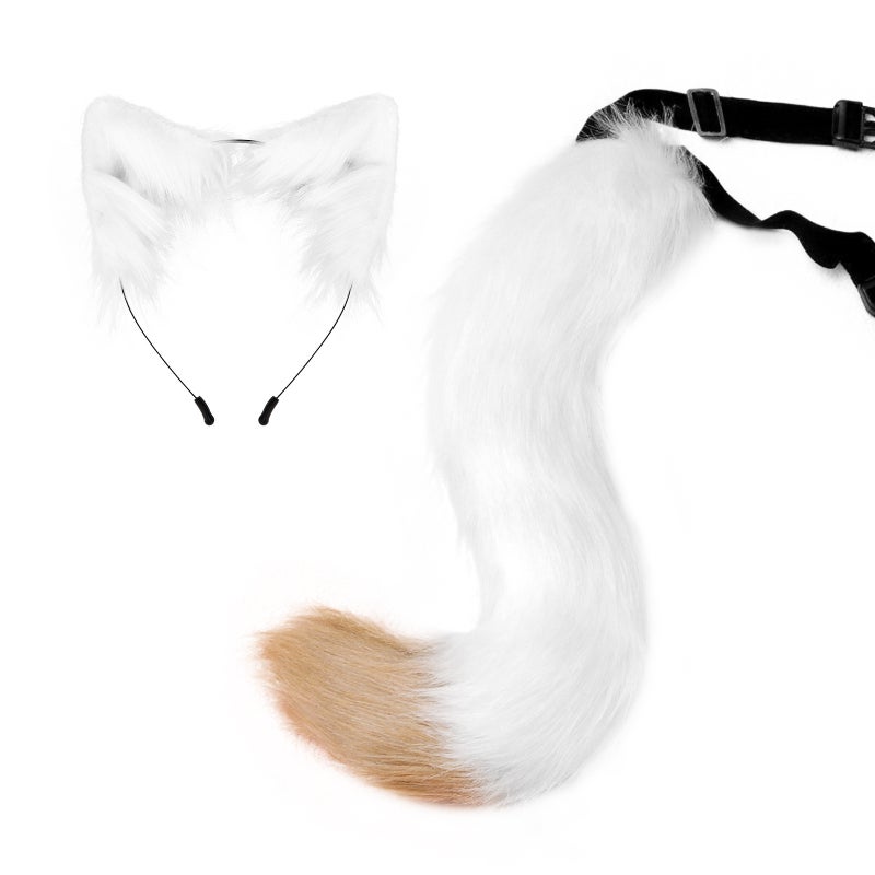 Generic New Halloween Fox Tail Headband Adjustable Plush Ears Cosplay Customizable color size - Image 2