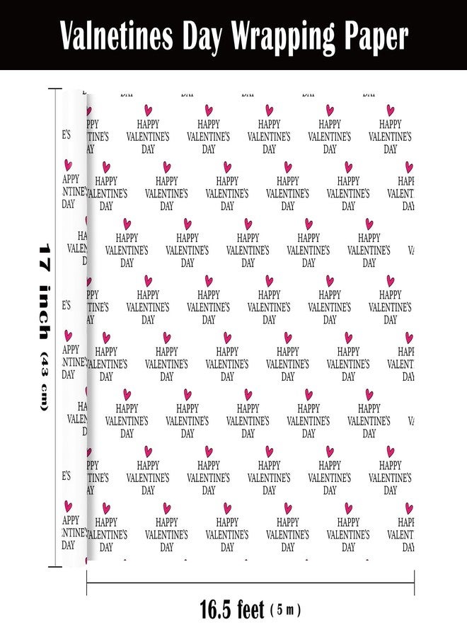 WRAPAHOLIC Valentines Day Wrapping Paper Roll - Mini Roll - 17 Inch x 16.5 Feet - Sweet Heart Happy Valentine's Day Wrapping Paper for Valentine's Day, Anniversary, Birthday - Image 3