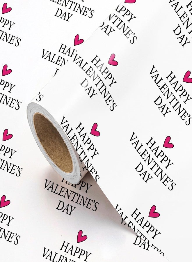 WRAPAHOLIC Valentines Day Wrapping Paper Roll - Mini Roll - 17 Inch x 16.5 Feet - Sweet Heart Happy Valentine's Day Wrapping Paper for Valentine's Day, Anniversary, Birthday - Image 2