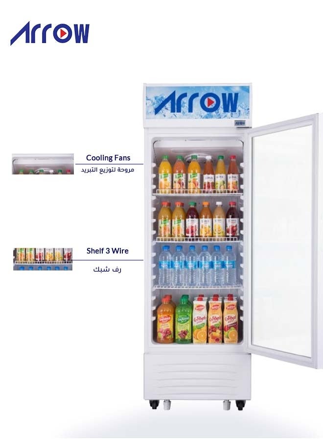 Arrow 243-Liters, Single Door Display Refrigerator With 7 Years Compressor Warranty, Interior Light, Mechanical Temperature Control, Fan Cooling, and Inside Condenser White colour-RO-250SCK - Image 3