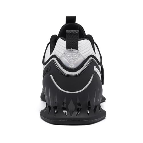Osterland Weightlifting Shoes: High-Performance Footwear for Gym Powerlifting, Specifically Designed for Heavy Lifting, Deadlifting, Weight Training, Squat Shoes for Men Women Black/White - Image 5