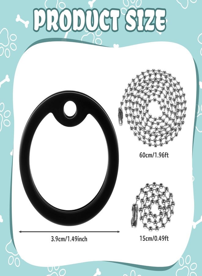 simarro 10-Pack Dog Tag Silencer, Black Dog Tag Silencer, Silicone Rubber ID Protector with Two Chains, Suitable for Authentic ID Tags Rubber Can Reduce Noise and Protect The Tags - Image 3