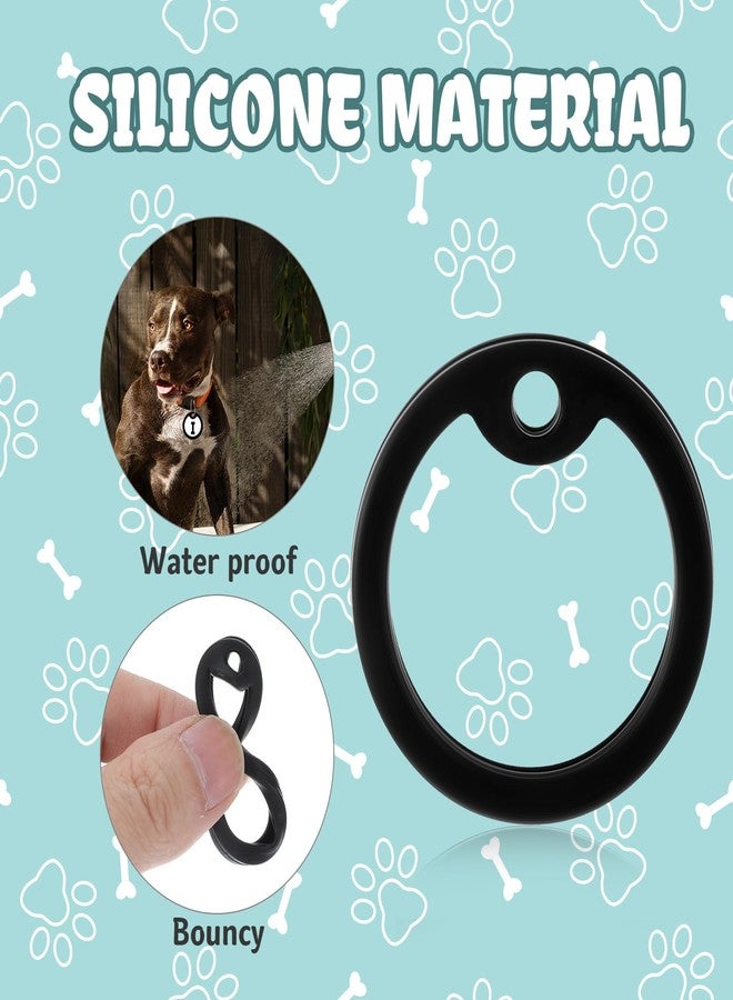 simarro 10-Pack Dog Tag Silencer, Black Dog Tag Silencer, Silicone Rubber ID Protector with Two Chains, Suitable for Authentic ID Tags Rubber Can Reduce Noise and Protect The Tags - Image 4