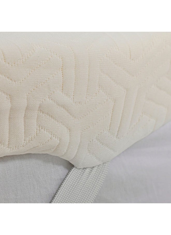 homes r us - Memory Foam Mattress Topper, White - 120X200 Cm - Image 1