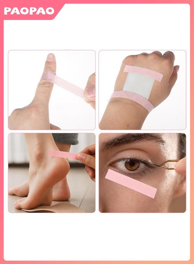 Pao pao 2 Rolls Lash Tape for Eyelash Extensions, Breathable Silicone Micropore Makeup Tape, Easy Tear Adhesive Tape for Different Skin and Makeup Artists (Pink) - Image 5