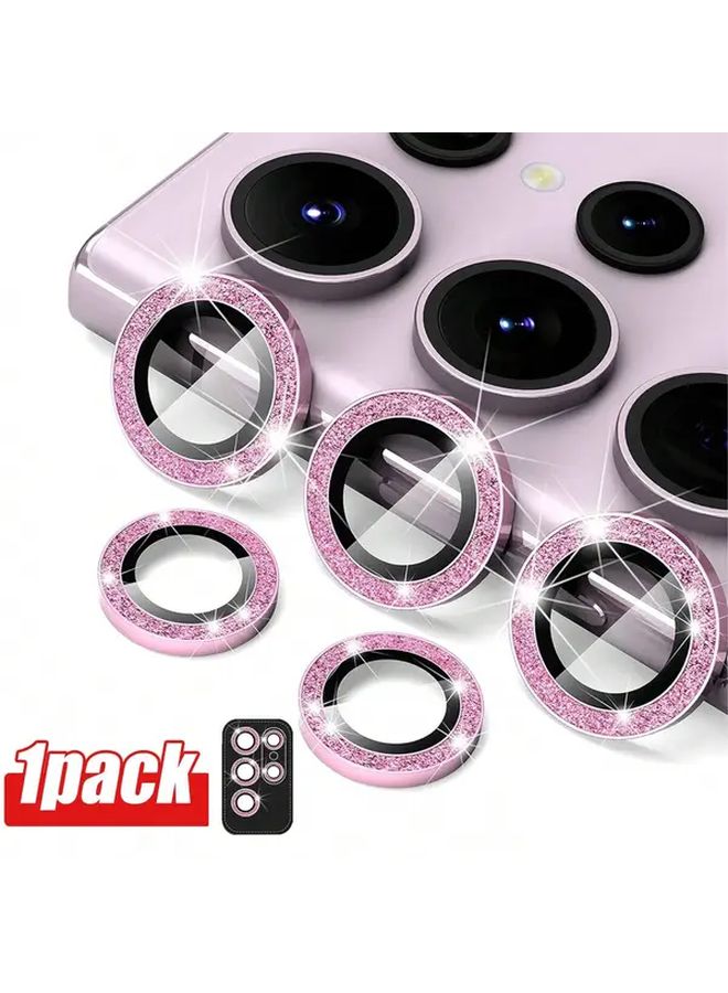 Pink Glitter Lens Protector Film For Samsung Galaxy S25 Ultra Scratch Resistant Camera Guard - Image 2