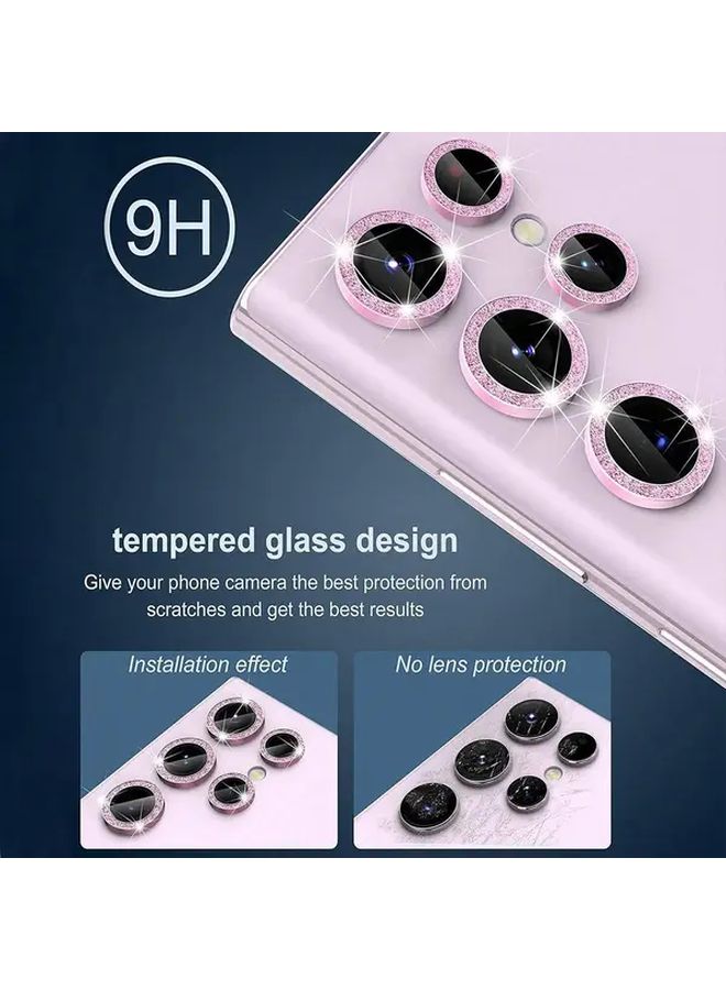 Pink Glitter Lens Protector Film For Samsung Galaxy S25 Ultra Scratch Resistant Camera Guard - Image 4