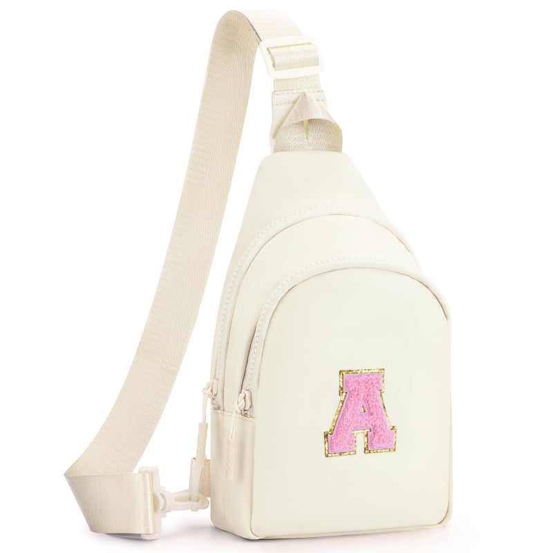 Fystdtote Birthday Gift for 5 6 7 8 9 10 11 12 13 14 15 16 Year Old Girls Fanny Pack Crossbody Bags for Women,Cute Trendy Stuff - Cream,A - Image 1