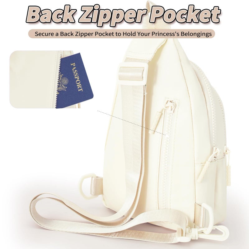 Fystdtote Birthday Gift for 5 6 7 8 9 10 11 12 13 14 15 16 Year Old Girls Fanny Pack Crossbody Bags for Women,Cute Trendy Stuff - Cream,A - Image 4