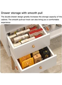 AGD Console Table, Coffee Storage Cabinet, Entryway Side Cabinet, with Open Storage Shelves, for Kitchen Dining Room, Living Room, Office  - Image 5