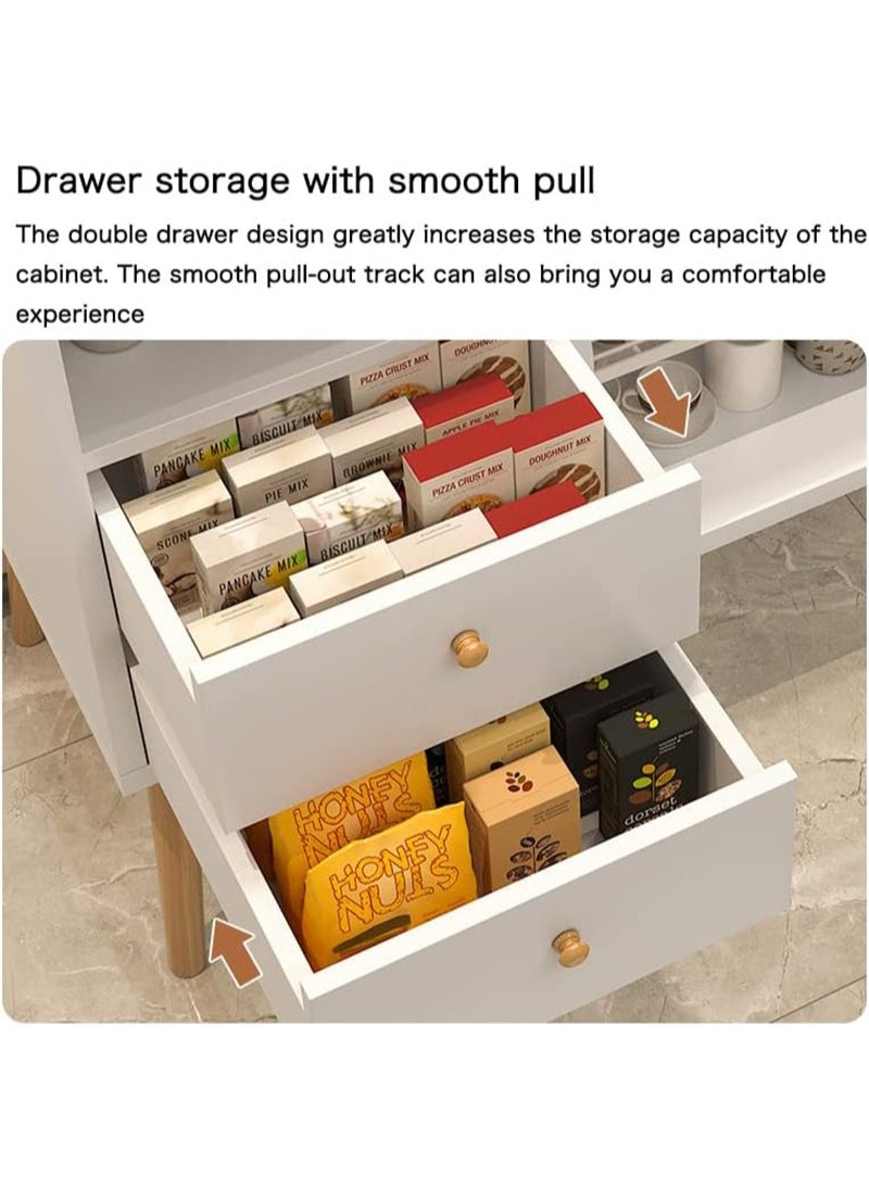 AGD Console Table, Coffee Storage Cabinet, Entryway Side Cabinet, with Open Storage Shelves, for Kitchen Dining Room, Living Room, Office  - Image 5