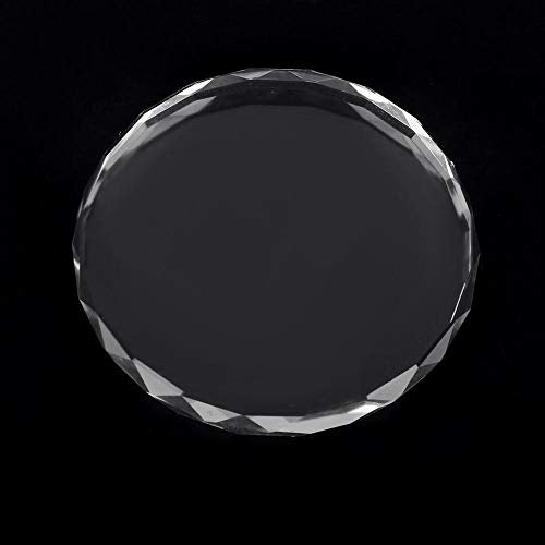 Sonew Nail Art Palette Makeup Palette Glass Nail Art Palette Nail Art Display Cosmetic Mixing Tools Nail Art Painting Color Toning Glass DIY Tool Drawing Color Dish Glue Holder(Round glass sheet 02) - Image 4