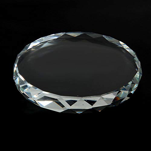 Sonew Nail Art Palette Makeup Palette Glass Nail Art Palette Nail Art Display Cosmetic Mixing Tools Nail Art Painting Color Toning Glass DIY Tool Drawing Color Dish Glue Holder(Round glass sheet 02) - Image 5