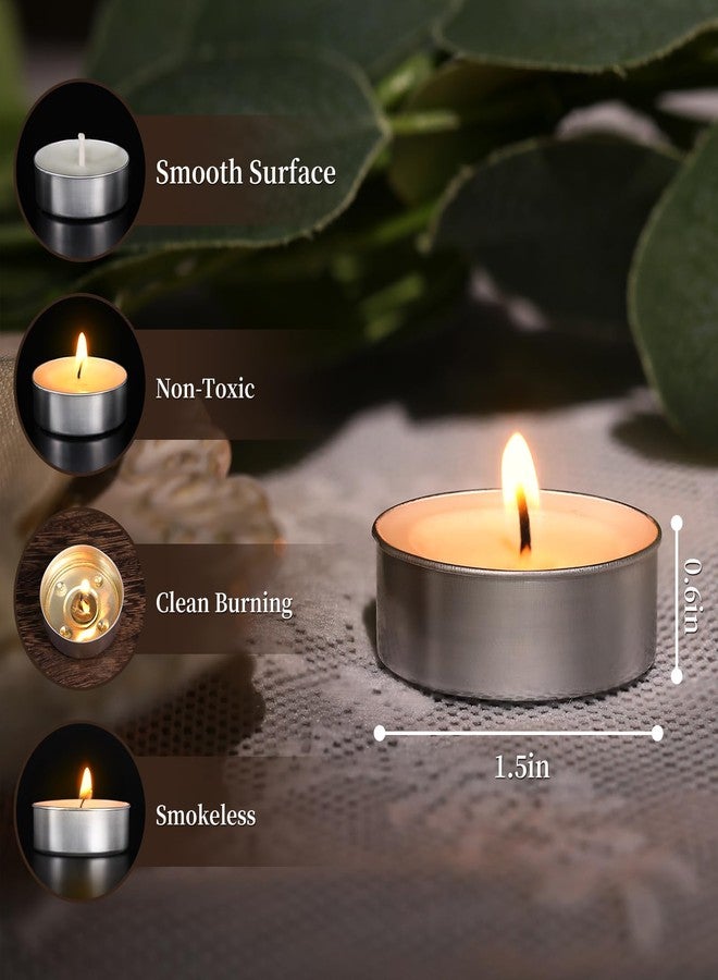simeitol Soy Tea Lights Candles 50 Pack, 4 Hours Tealights Candles Bulk Unscented Small Tea Candles - 100% Natural Soy | Long Burning | Smokeless for Emergency, Dinner, Home - Image 2